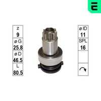 ERA ZN1108 - Engranaje de rueda libre, arrancador