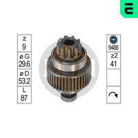 ERA ZN0737 - Engranaje de rueda libre, arrancador