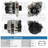 MEAT & DORIA 55151138 - Alternador