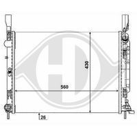 DIEDERICHS 8441465 - Radiador, refrigeración del motor