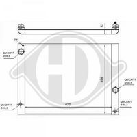 DIEDERICHS DCM1585 - Radiador, refrigeración del motor - DIEDERICHS Climate