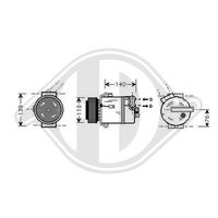 DIEDERICHS DCK1416 - Compresor, aire acondicionado