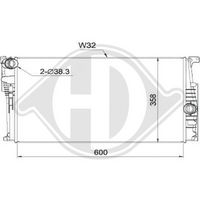 DIEDERICHS DCM1597 - Radiador, refrigeración del motor - DIEDERICHS Climate