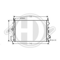 DIEDERICHS DCM2684 - Radiador, refrigeración del motor