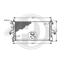 DIEDERICHS DCM2810 - Radiador, refrigeración del motor
