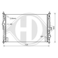 DIEDERICHS DCM2823 - Radiador, refrigeración del motor - DIEDERICHS Climate