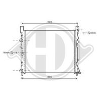 DIEDERICHS DCM2959 - Radiador, refrigeración del motor - DIEDERICHS Climate