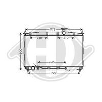DIEDERICHS DCM3694 - Radiador, refrigeración del motor