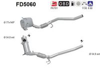 AS FD5060 - Filtro hollín/partículas, sistema escape