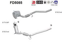 AS FD5085 - Filtro hollín/partículas, sistema escape
