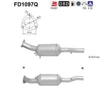 AS FD1097Q - Filtro hollín/partículas, sistema escape