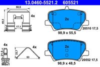 ATE 13.0460-5521.2 - Juego de pastillas de freno
