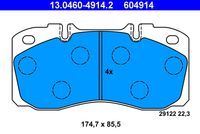 ATE 13.0460-4914.2 - Juego de pastillas de freno