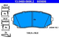 ATE 13.0460-5606.2 - Juego de pastillas de freno