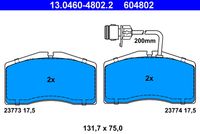 ATE 13.0460-4802.2 - Juego de pastillas de freno