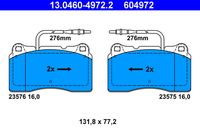 ATE 13.0460-4972.2 - Juego de pastillas de freno