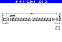 ATE 330108 - Tubo flexible de frenos