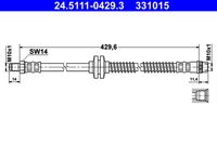 ATE 331015 - Tubo flexible de frenos