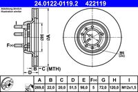 ATE 422119 - Disco de freno