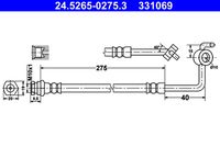 ATE 331069 - Tubo flexible de frenos