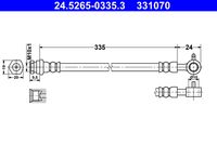 ATE 331070 - Tubo flexible de frenos