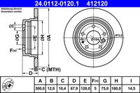ATE 412120 - Disco de freno