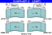 ATE 13.0470-4971.2 - Juego de pastillas de freno