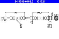 ATE 331221 - Tubo flexible de frenos