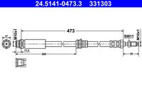 ATE 331303 - Tubo flexible de frenos