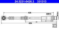 ATE 331313 - Tubo flexible de frenos