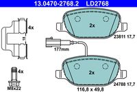 ATE 13.0470-2768.2 - Juego de pastillas de freno