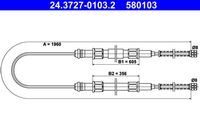 ATE 580103 - Cable de accionamiento, freno de estacionamiento