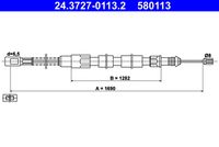 ATE 580113 - Cable de accionamiento, freno de estacionamiento