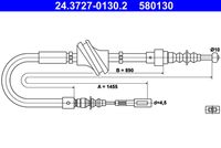 ATE 580130 - Cable de accionamiento, freno de estacionamiento