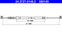 ATE 580149 - Cable de accionamiento, freno de estacionamiento