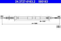 ATE 580163 - Cable de accionamiento, freno de estacionamiento