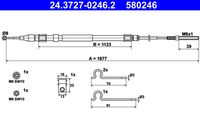 ATE 580246 - Cable de accionamiento, freno de estacionamiento