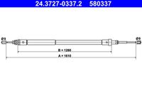 ATE 580337 - Cable de accionamiento, freno de estacionamiento