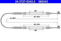 ATE 580343 - Cable de accionamiento, freno de estacionamiento