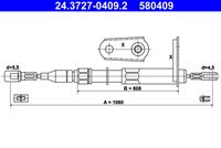 ATE 580409 - Cable de accionamiento, freno de estacionamiento
