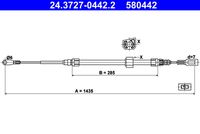 ATE 580442 - Cable de accionamiento, freno de estacionamiento