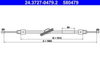 ATE 580479 - Cable de accionamiento, freno de estacionamiento