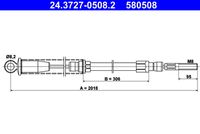 ATE 580508 - Cable de accionamiento, freno de estacionamiento