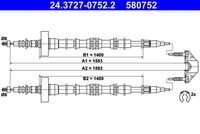 ATE 580752 - Cable de accionamiento, freno de estacionamiento