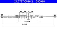 ATE 580818 - Cable de accionamiento, freno de estacionamiento
