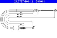 ATE 581041 - Cable de accionamiento, freno de estacionamiento