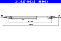 ATE 581053 - Cable de accionamiento, freno de estacionamiento