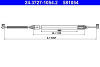 ATE 581054 - Cable de accionamiento, freno de estacionamiento