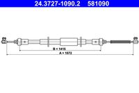 ATE 581090 - Cable de accionamiento, freno de estacionamiento