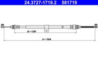 ATE 581719 - Cable de accionamiento, freno de estacionamiento